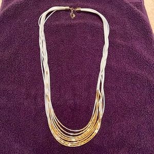 Loft Statement necklace gold and white